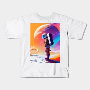 Starry Dreams - Embarking on a Cosmic Odyssey Kids T-Shirt